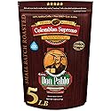 5LB Don Pablo Colombian Supremo - Whole Bean Arabica Coffee - Medium-Dark Roast - Low Acidity - 5 Pound (5 lb) Bag