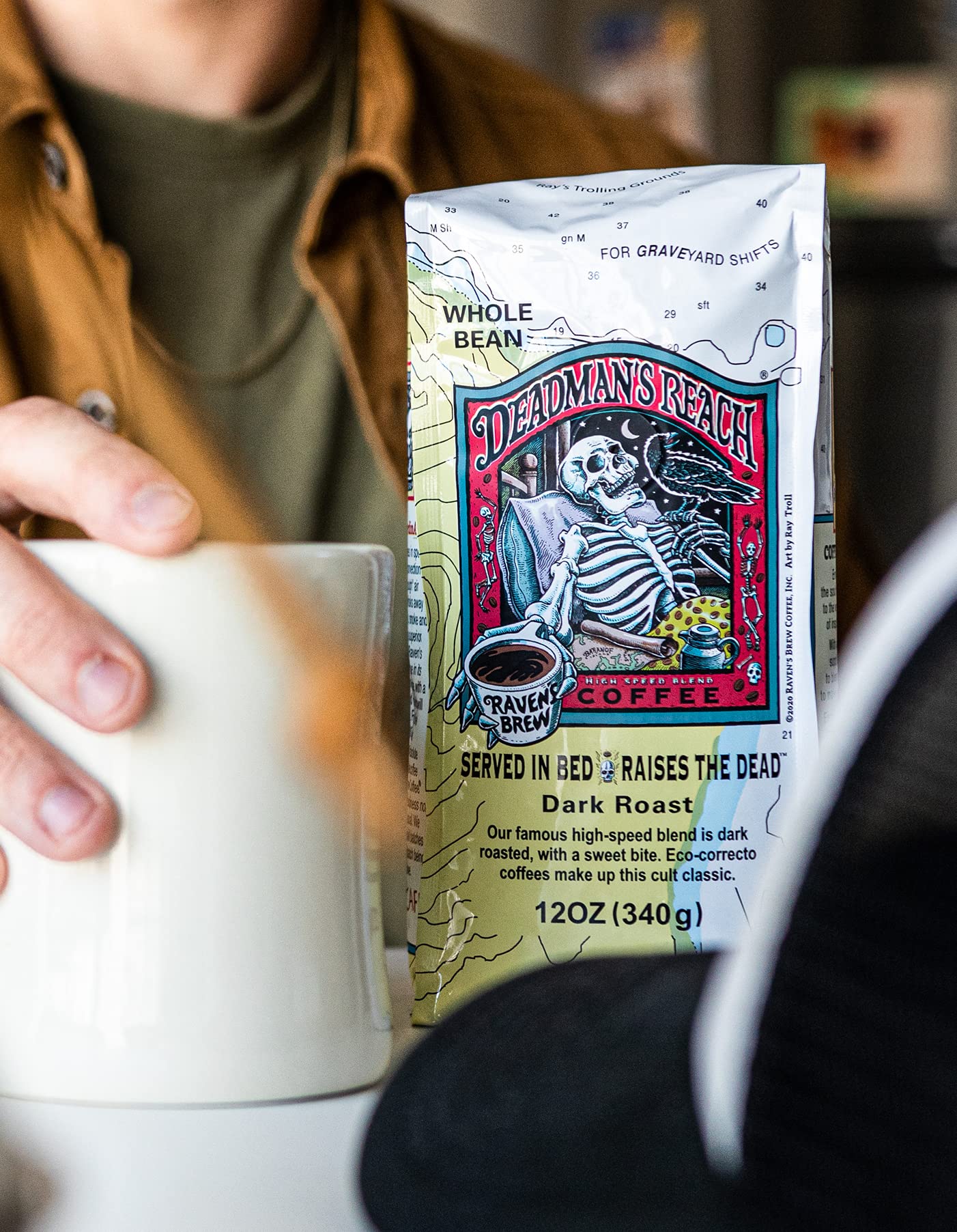 Raven's Brew Coffee 12 oz - Dark Roast - High Speed Blend with a Sweet Bite (Ground, 5 LB)