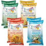 Snack Festive Gourmet Cream Pack Roasted Chickpea Snacks, 8 Bags 1 oz Crunchy Protein Garbanzo Beans, Healthy Nut Free Vegan Non-GMO Soy-Free Balanced