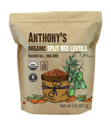 Anthony's Organic Split Red Lentils, 2 lb, Masoor Dal, Gluten Free, Non GMO, Vegan