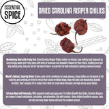 Essential Spice Dried Carolina Reaper Chilies, 1 lb - World’s Hottest Pepper with Sweet, Fruity Heat - Whole Dried Pods for Extreme Hot Sauces, Spicy