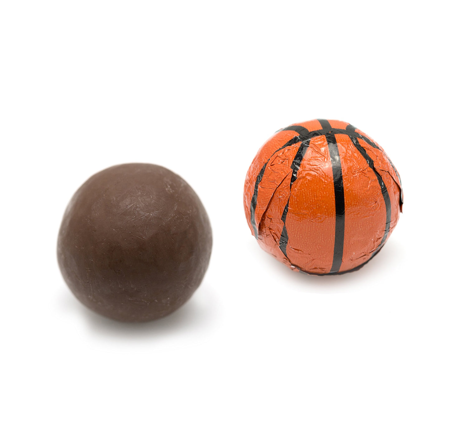 CandyOut Chocolate Basketballs 2 Pound - Foil Wrapped Chocolate Candy in Sealed Bag
