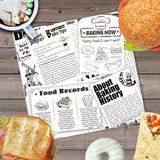 Premium Deli Paper 10"x10"- 200 Pk - Sandwich Wrapping Greaseproof Paper Sheets, Bread/Rolls Deli Paper Liners, Baskets Lining Wrappers for Fish