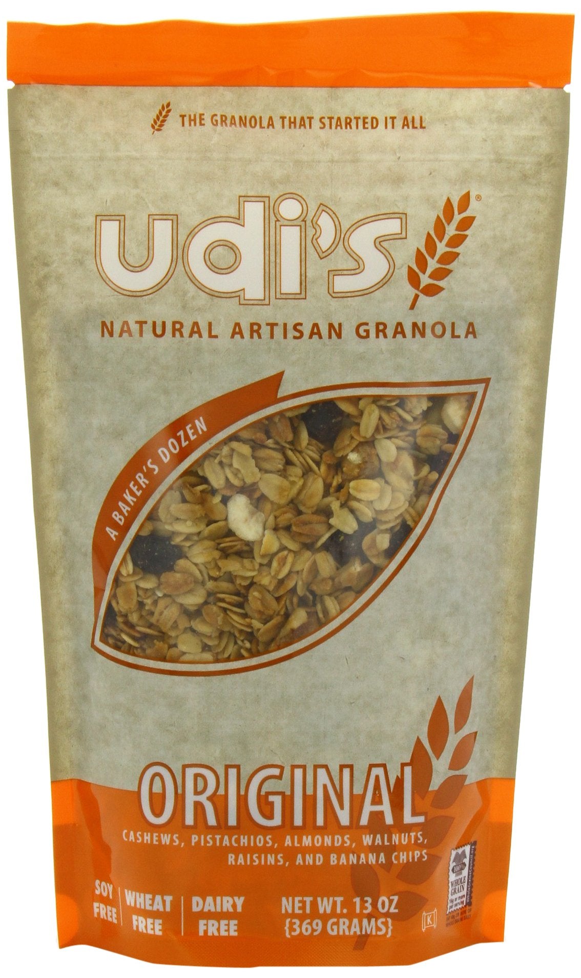 Udi's Natural Artisan Granola, Original, 13 oz (Packaging may vary)