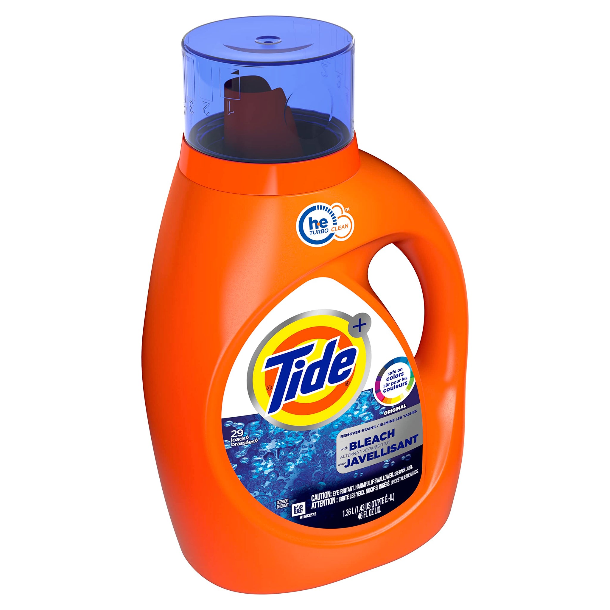 Tide Plus Bleach Alternative HE Turbo Clean Liquid Laundry Detergent, 46fl oz, 29 Loads