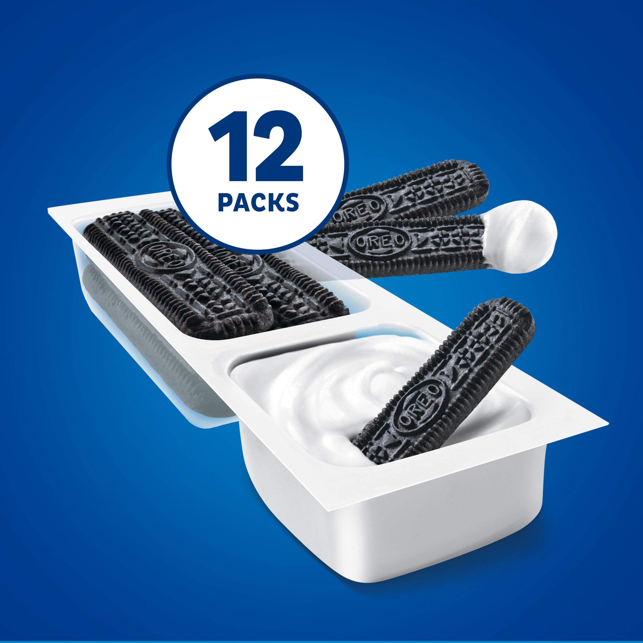 Handi-Snacks OREO Cookie Sticks 'N Crème Dip Snack Packs, 1 Box of 12 Snack Packs
