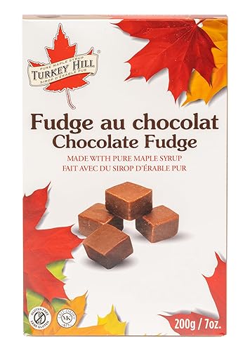 Turkey Hill Sugarbush Pure Canadian Maple Chocolate Fudge with All-Natural Ingredients and Delicious Sweetness, Individually Wrapped, (Pack of 1