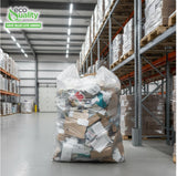 (10 Pack) 35x55 inch Large Heavy Duty Clear Trash Bags - Yard Trash Bags, Leaves, Lawn and Leaf Bags, Recycling Garbage Bags, Construction, Industrial