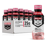 Muscle Milk Genuine Protein Shake, Strawberries 'N Crème, 25g Protein, 14 Fl Oz, 12 Pack