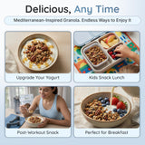 Granolaful Original Mediterranean Crunch - Cinnamon Clusters, Black Seeds, Nuts, Protein, Fiber for Healthy Snacks | World's 1st Mediterranean Granola