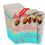 Beyond Milk Chocolate Dairy-free, beyond White Chocolate Bar | 2.2 Ounce (Pack of 10) | Organic, 17% less sugar, 37% Cacao, Plant Based, Gluten Free