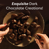 Belgian Dark Chocolate Gift Box, 7.94 oz, 20 pc Gourmet Hazelnut Praliné Seashells by GuyLian, 72% Cocoa Intense Dark Chocolate Candy for Women