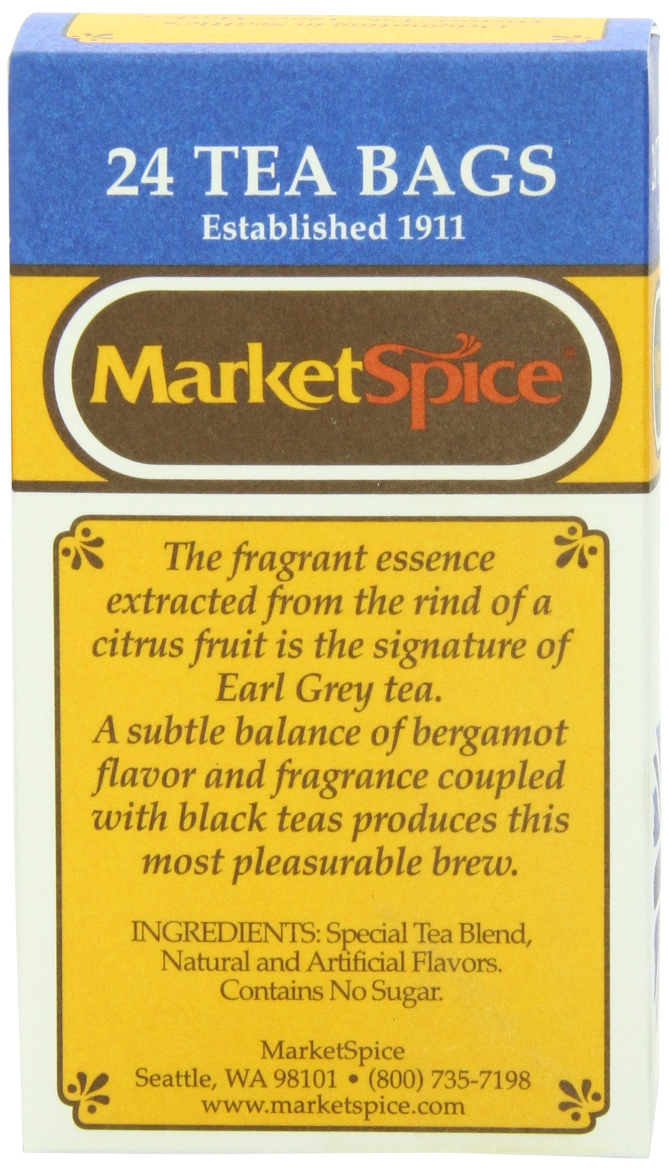 MarketSpice Tea Bag, Earl Grey, 24-Count (Pack of 3)