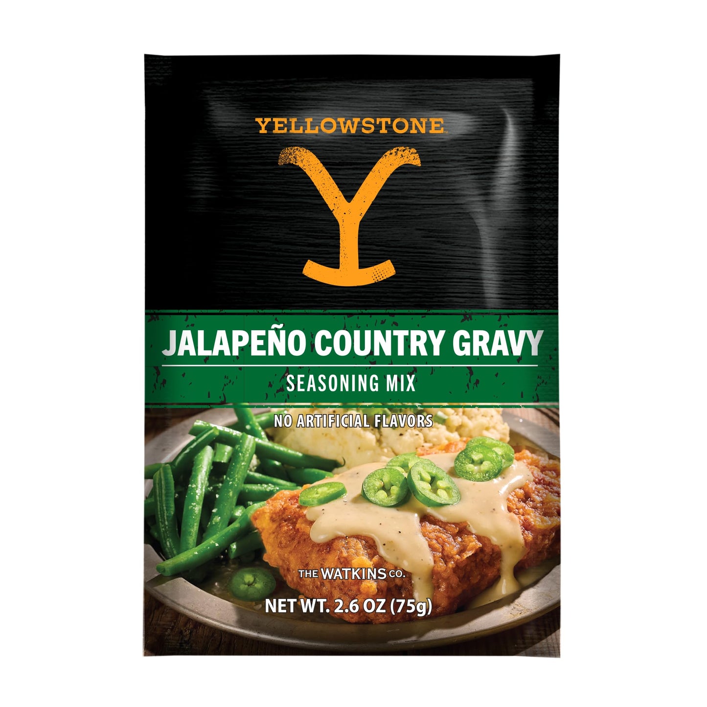 Yellowstone Jalapeno Country Gravy Seasoning Mix, 2.82 oz (80g)