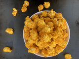 Signature Popcorn - 1-Gallon Gold Chicago Skyline Reusable Bucket Tin, Half Caramel and Half Cheddar Gourmet Popcorn, Gluten-Free Snack, Holiday