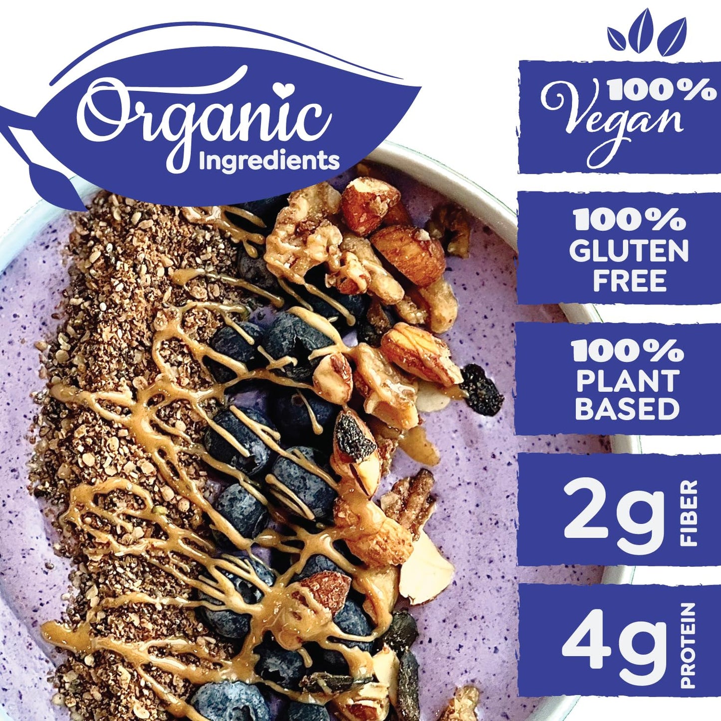 Witzi's Grain Free Granola, Banana Berry, 5oz (Pack of 3), Made with Almonds, Banana & Blueberries, Vegan, Keto, Gluten Free, Healthy Snack