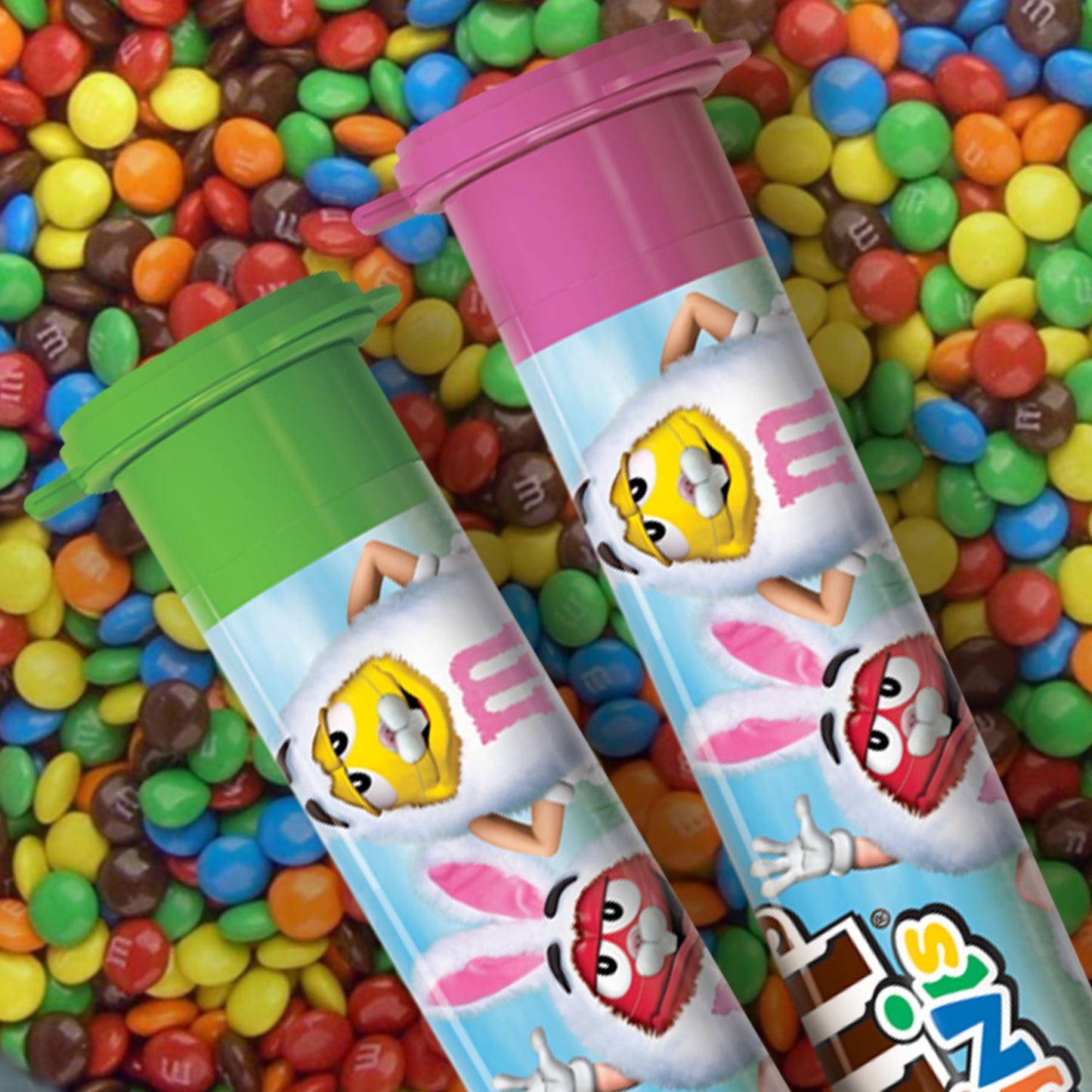 M&M'S Easter Milk Chocolate MINIS Candy Dispenser Tube, 1.77-Ounce Tube 24-Count Box