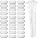 Sumind 30 Pack Nylon Lint Trap Washing Machine Fabric Mesh Snare Washer Lint Catcher with 30 Pack Cable Ties