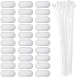 Sumind 30 Pack Nylon Lint Trap Washing Machine Fabric Mesh Snare Washer Lint Catcher with 30 Pack Cable Ties