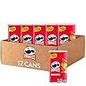 Pringles Potato Crisps Chips, Lunch Snacks, Office and Kids Snacks, Grab N' Go, Original (12 Cans)