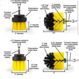 5 Pieces Different Size Cleaning Supplies Drill Brush Attachment Kit with 6 Inch Extender Power Scrubber/Toilet Brush/Bathroom Shower Cleaner/Grout