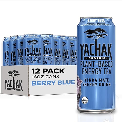Yachak Yerba Mate, Berry Blue, 16 Oz, Pack of 12