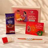 LoveNspire Personalized Name Bead Rakhi for Brother - Custom Bracelet Jewelry Gift with Greeting Card, Roli Chawal & Chocolates, Raksha Bandhan Gift