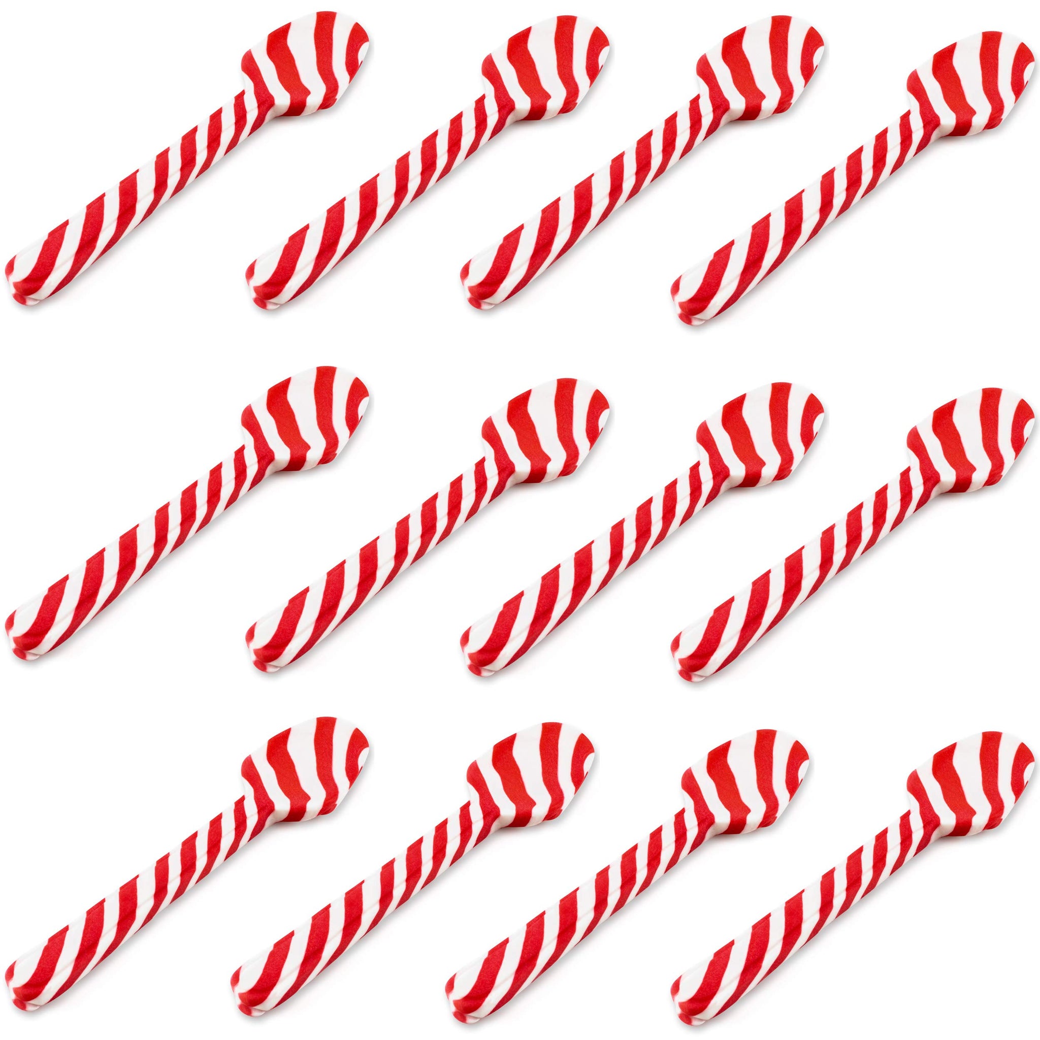Candy Cane Spoons Peppermint Flavored - 12 Count