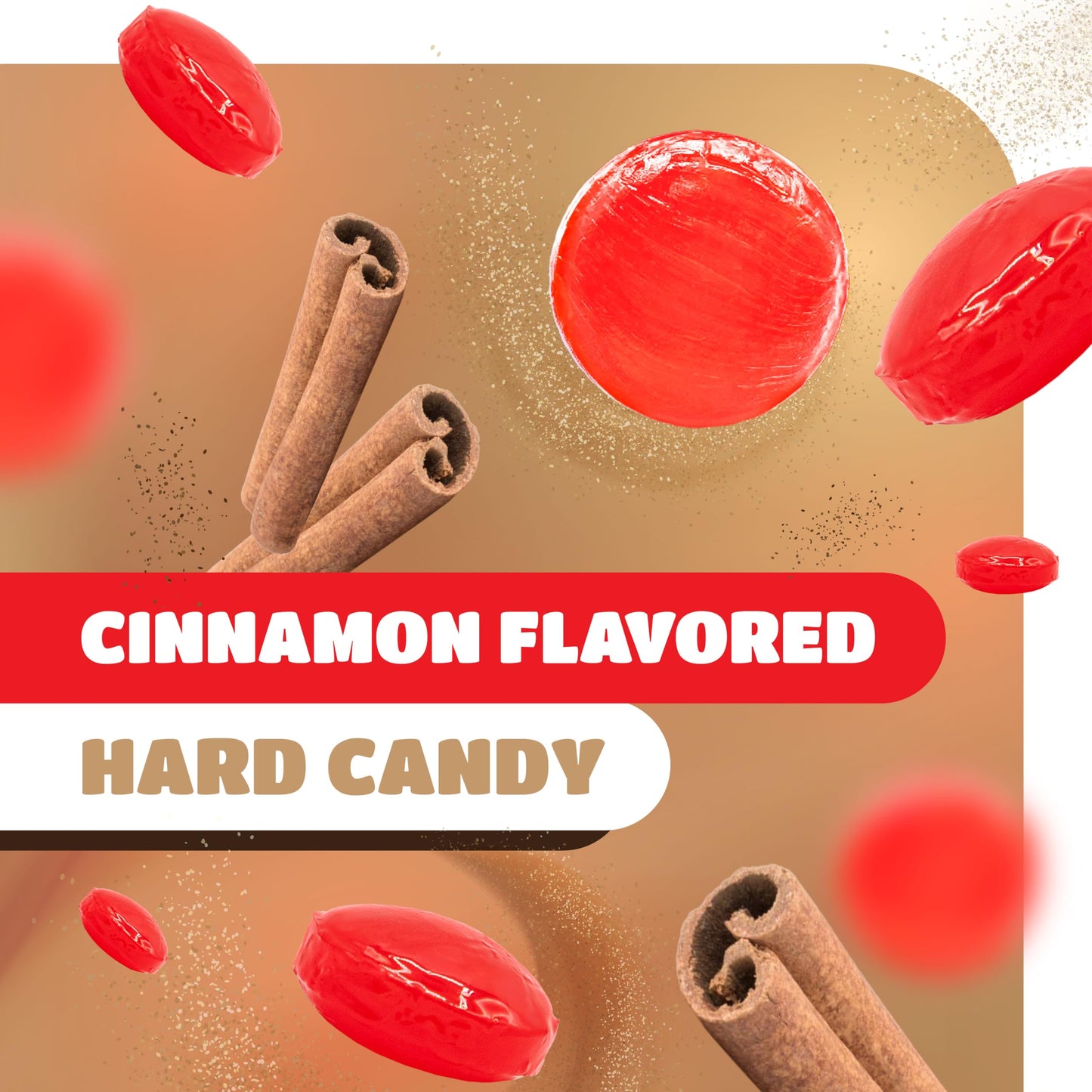Cinnamon Discs Hard Candy - 1 Pound Pack - Cinnamon Candy - Individually Wrapped Old Fashioned Red Candies - Spicy Sweet Treats for Office Bowls