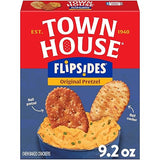 Town House FlipSides Oven Baked Crackers, Original, Salty Snacks, 9.2oz Box (1 Box)