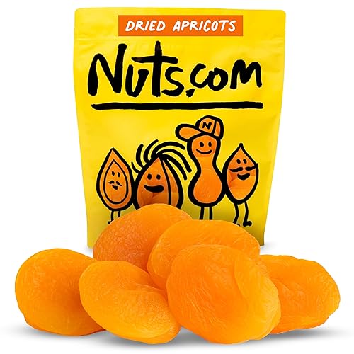 Nuts.com - Dried Apricots - No Sugar Added, Healthy Fruit Snack for Adults & Kids - Naturally Plump & Juicy, Good Source of Potassium & Fiber - Vegan