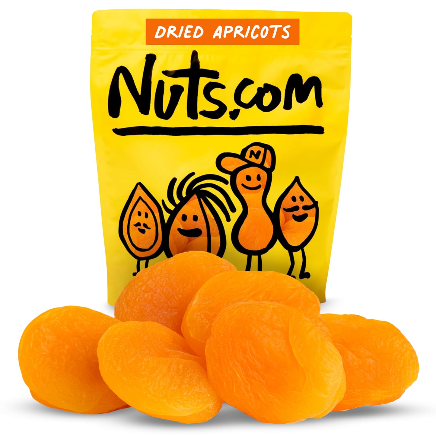 Nuts.com - Dried Apricots - No Sugar Added, Healthy Fruit Snack for Adults & Kids - Naturally Plump & Juicy, Good Source of Potassium & Fiber - Vegan