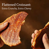Korean Flat Croissant Snack - Crispy & Buttery Caramel Dessert Bites, Individually Wrapped, Perfect for Holiday Parties & Shareable Treats, 3.81 oz