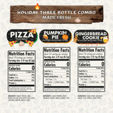 Holiday Combo Pack of 3 Herb, Spices, Toppers and Seasoning Gift Set - Pumpkin Spice, Gingerbread Cookie & Pizza - Premium All Natural & Healthy Spice