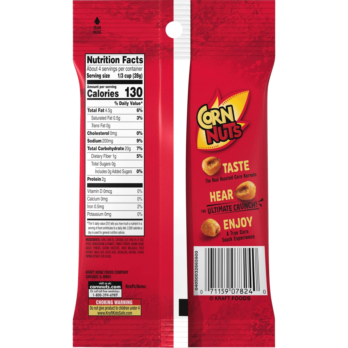 Corn Nuts Variety Pack 4oz Size (Pack of 5) 1 of Each - BBQ, Ranch, Chile Picante, Original and Jalapeno Cheddar