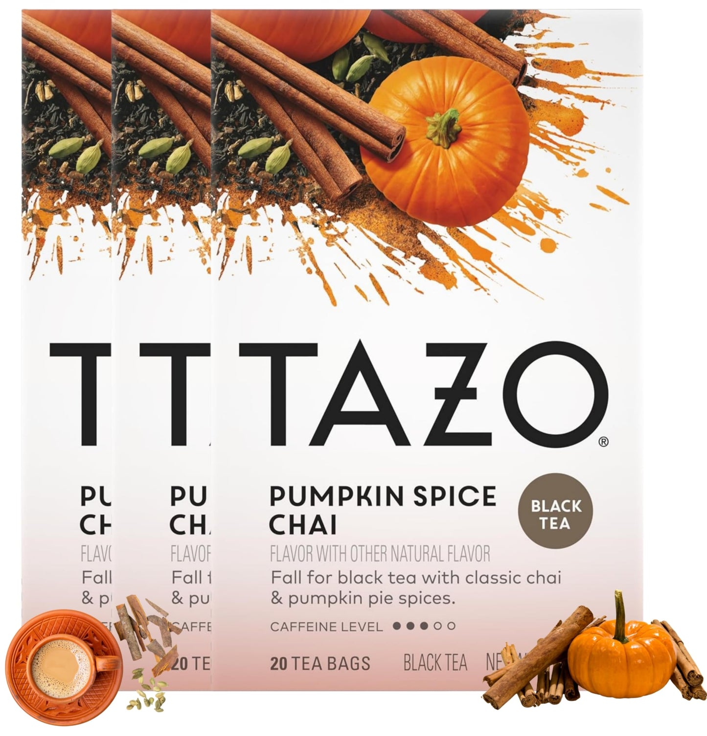 Tazo Chai Tea Pumpkin Spice 60 Bags (3 Pack)