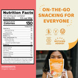 Peeled Snacks Organic Dried Fruit - Healthy, Vegan Snacks for On-the-Go Lunch and More Mango, 12 Oz (Pack of 1)