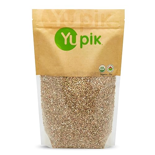 Yupik Organic White Buckwheat, Hulled, 2.2 lb (35.2 oz), Gluten-Free, Non-GMO, Kosher, Vegan, Whole Raw Groats, Kasha, Wheat-Free, Salt-Free, Plant-Based Protein, Source of Fiber, For Baking, Cooking