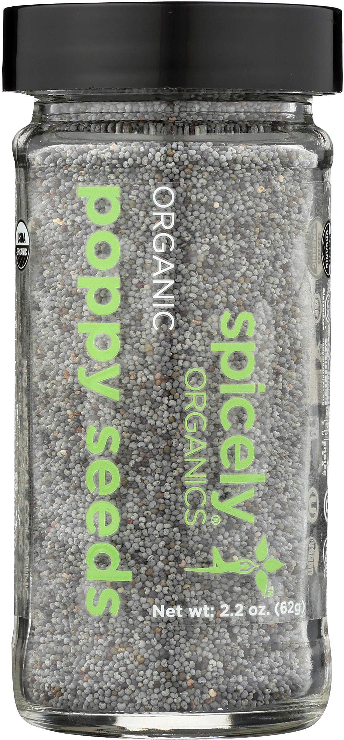 SPICELY Organic Jar Poppy Seed, 2.2 OZ