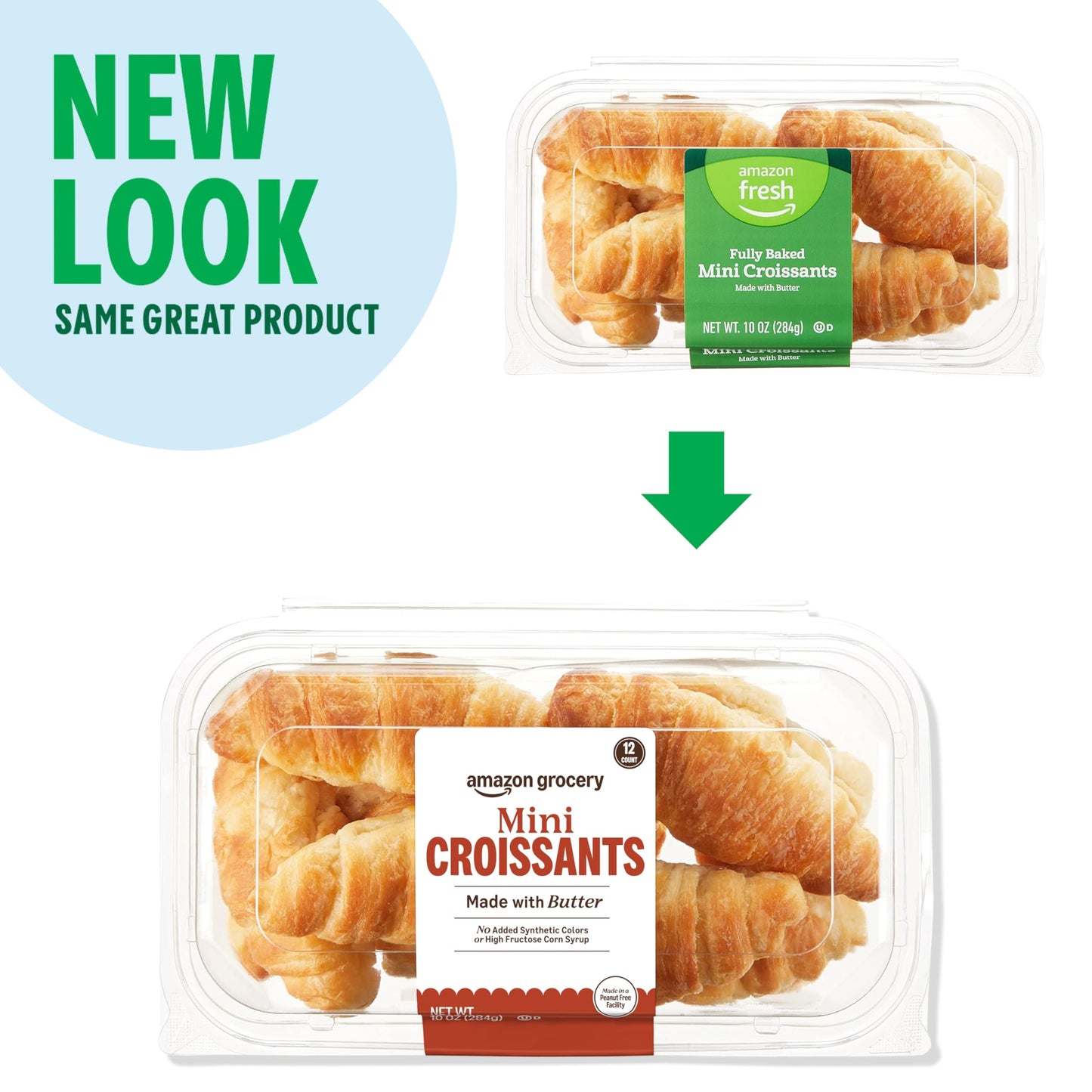 Amazon Grocery, Mini Croissants, 10 Oz, 12 Ct, Frozen