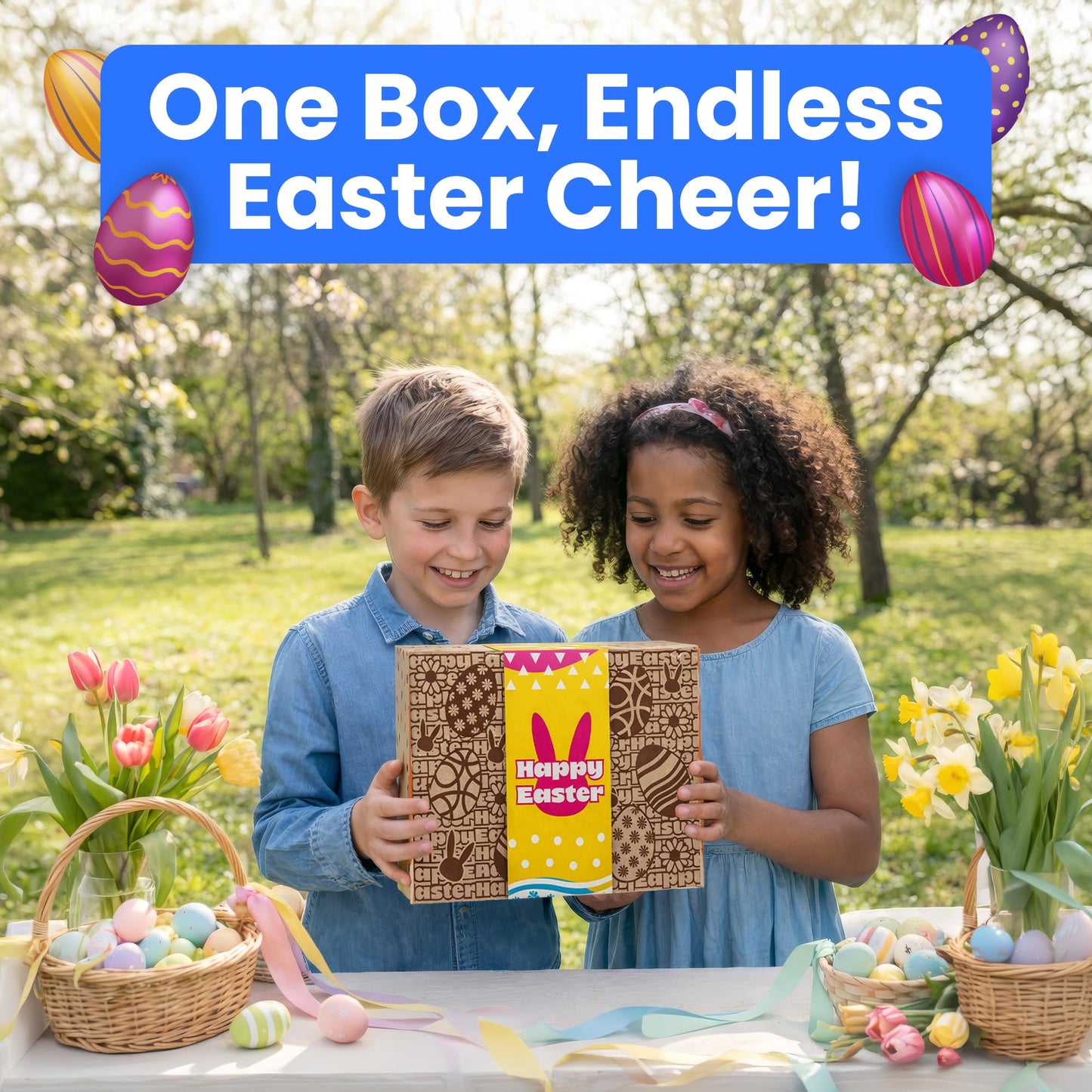 Premade Easter Baskets for Kids - Easter Treat Boxes Already Filled for Boys and Girls, Adults, and Teens