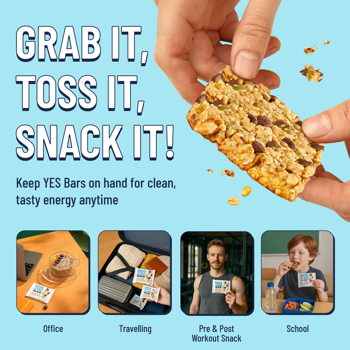 YES Nut Bars - Six Flavor Variety Pack - Soft Chewy Healthy Snack Bars Made with Organic Maple Syrup - Vegan, Paleo, Gluten Free, No Refined Sugar
