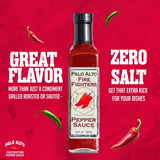 Palo Alto Firefighters XX Habanero Pepper Sauce (8.5oz) - Salt Free Pepper Plant Hot Sauce, No Sodium Hot Pepper Sauce, No Salt Sauces