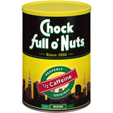 Chock Full o'Nuts Coffee, Heavenly Half Caffeine Ground, 10.3 Ounce