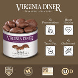 Virginia Diner Chocolate Pecan Dovetail Candy Clusters with Caramel - Preservative Free from Virginia Since 1929-18 Oz