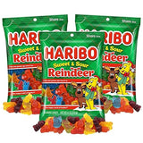 Haribo Reindeer Christmas Gummies, Sweet and Sour Candy, Stocking Stuffer Gifts, 4 Ounces (Pack of 3)