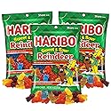 Haribo Reindeer Christmas Gummies, Sweet and Sour Candy, Stocking Stuffer Gifts, 4 Ounces (Pack of 3)
