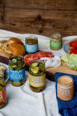 The People's Provisions - Just The Pickles - Garlic Dill, Spicy Garlic, Bread & Butter and Sweet & Spicy Pickles in one gift pack (4 jars)