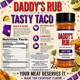 Daddy’s Rub Tasty Taco Seasoning Mix - Mild Heat Taco & Fajita Spice Blend for Easy Weeknight Meals, 5oz (Pack of 1)