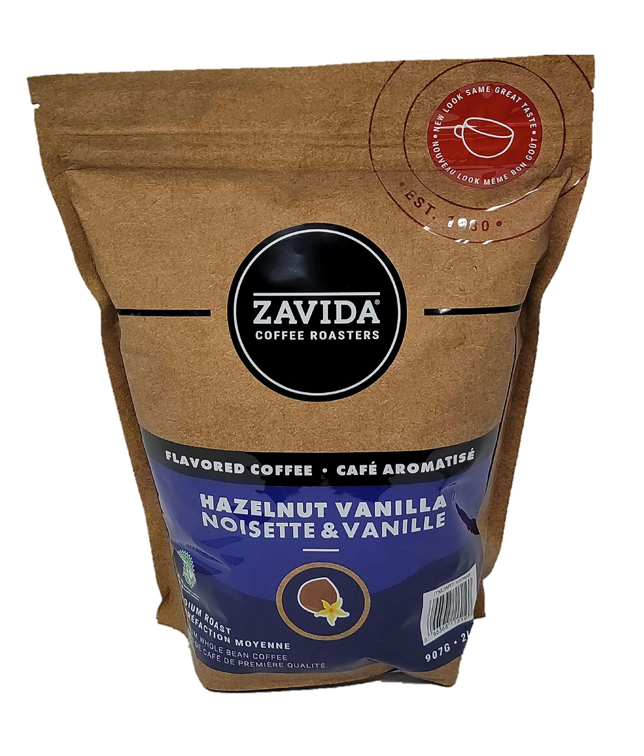 Zavida Hazelnut Vanilla Whole Bean Coffee, 907g/32 oz., (Imported from Canada)
